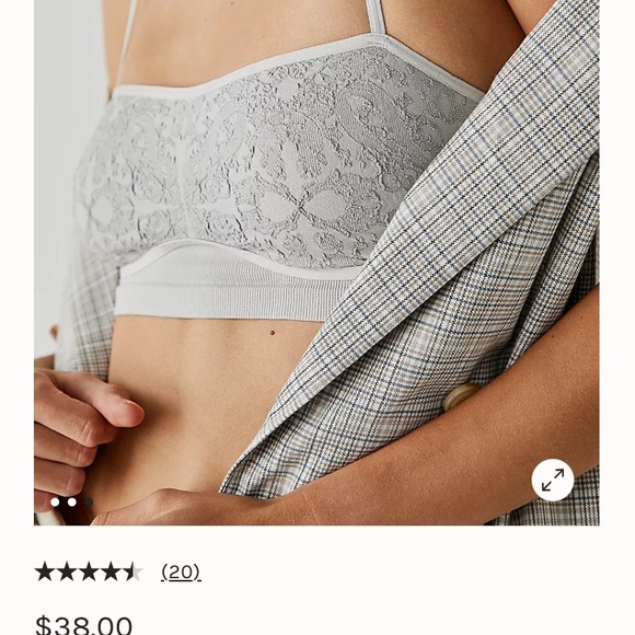 Free People intimately  Love Your Way Longline Bralette sage m/lg - Picture 2 of 10